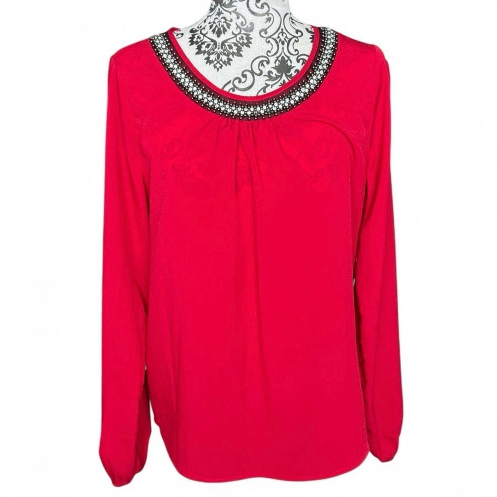 Daytrip Red Embellished Blouse ❤️✨